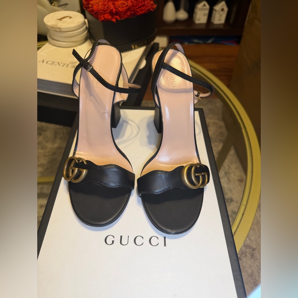 Gucci Marmont Leather Heels